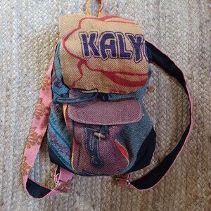 100% Recycled jute mini backpack from Nepal
